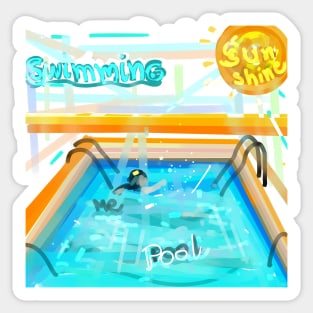 Swimming Sticker